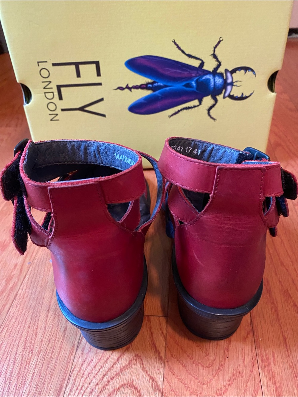 Fly London  “Woze” Leather Strappy Heeled Sandals - Picture 3 of 5